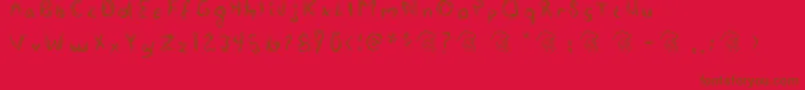 Alterna-Schriftart – Braune Schriften auf rotem Hintergrund