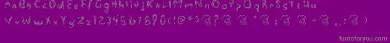 fuente Alterna – Fuentes Grises Sobre Fondo Morado