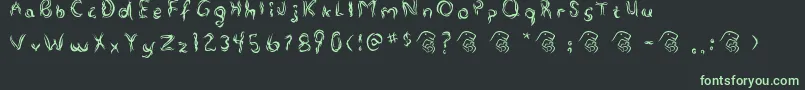 フォントAlterna – 黒い背景に緑の文字
