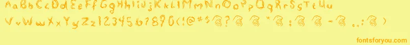 Alterna Font – Orange Fonts on Yellow Background