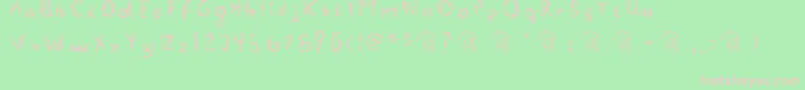 Alterna Font – Pink Fonts on Green Background