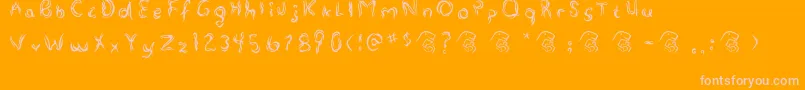 Шрифт Alterna – розовые шрифты на оранжевом фоне