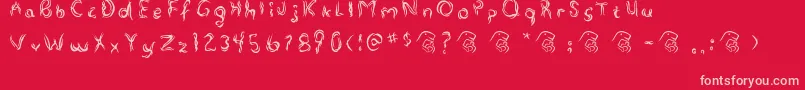 fuente Alterna – Fuentes Rosadas Sobre Fondo Rojo
