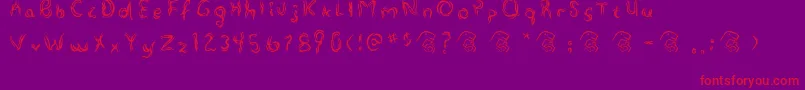 Alterna Font – Red Fonts on Purple Background