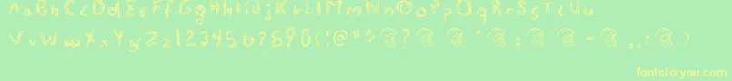 Alterna Font – Yellow Fonts on Green Background