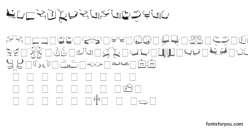 Czcionka StBajoranAncient – alfabet, cyfry, specjalne znaki