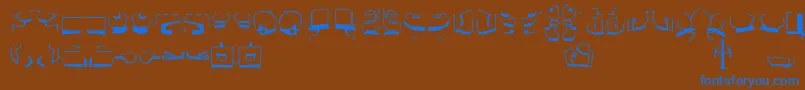 StBajoranAncient Font – Blue Fonts on Brown Background