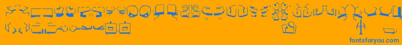 StBajoranAncient Font – Blue Fonts on Orange Background