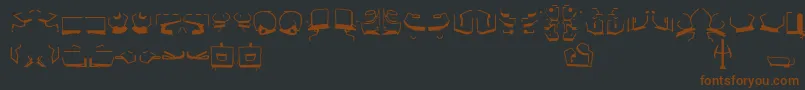 StBajoranAncient Font – Brown Fonts on Black Background