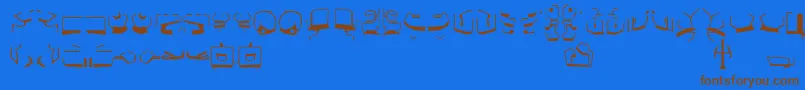 StBajoranAncient Font – Brown Fonts on Blue Background