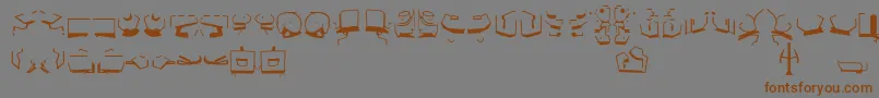 Шрифт StBajoranAncient – коричневые шрифты на сером фоне