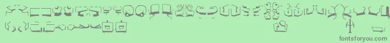 StBajoranAncient Font – Gray Fonts on Green Background