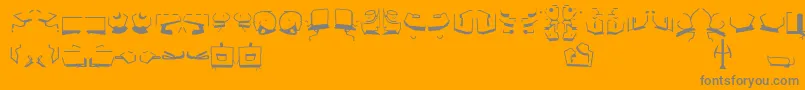 StBajoranAncient-Schriftart – Graue Schriften auf orangefarbenem Hintergrund