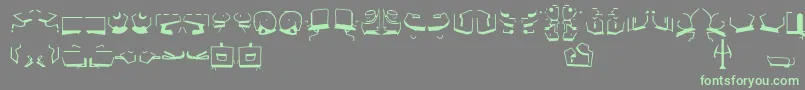 StBajoranAncient Font – Green Fonts on Gray Background