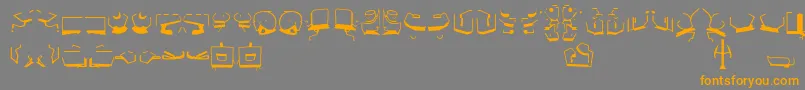 StBajoranAncient Font – Orange Fonts on Gray Background