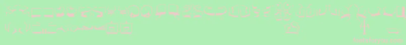 StBajoranAncient Font – Pink Fonts on Green Background