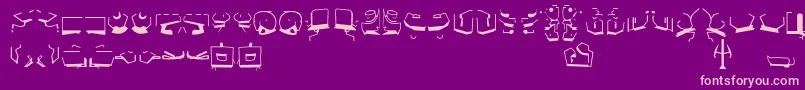 StBajoranAncient Font – Pink Fonts on Purple Background