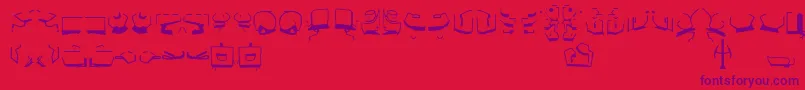 fuente StBajoranAncient – Fuentes Moradas Sobre Fondo Rojo