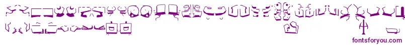 StBajoranAncient Font – Purple Fonts on White Background