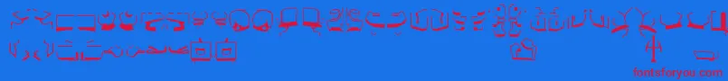 StBajoranAncient Font – Red Fonts on Blue Background