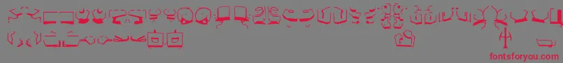 StBajoranAncient Font – Red Fonts on Gray Background