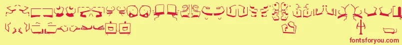 StBajoranAncient Font – Red Fonts on Yellow Background