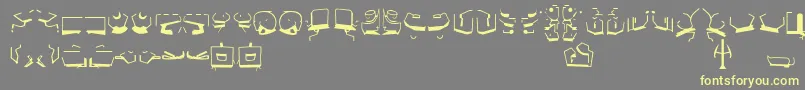 StBajoranAncient Font – Yellow Fonts on Gray Background