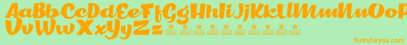 CrackerdownPersonalUse Font – Orange Fonts on Green Background