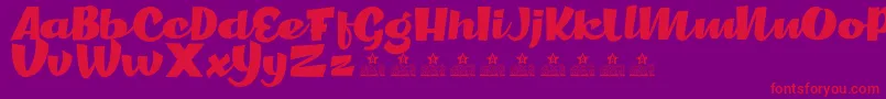 CrackerdownPersonalUse Font – Red Fonts on Purple Background