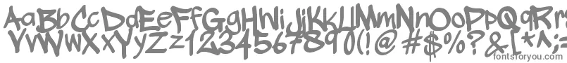 WickhopHandwriting-fontti – harmaat kirjasimet valkoisella taustalla