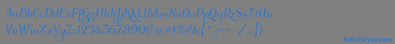 Lisätietoja Kleymissky0283-fontista Kleymissky0283-fontti – siniset fontit harmaalla taustalla