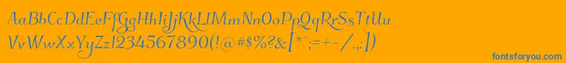 フォントKleymissky0283 – オレンジの背景に青い文字