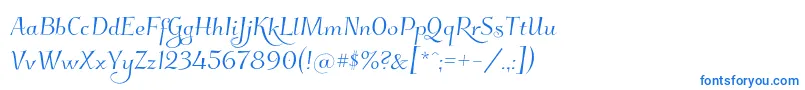 Kleymissky0283 Font – Blue Fonts on White Background