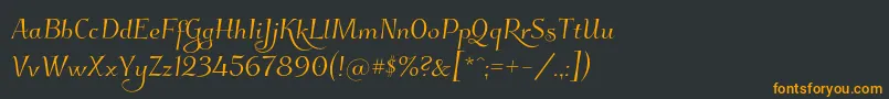 フォントKleymissky0283 – 黒い背景にオレンジの文字