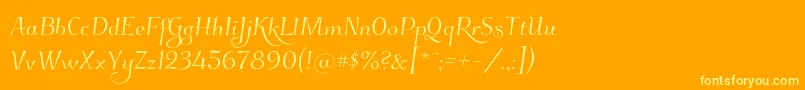 More about Kleymissky0283 Font Kleymissky0283 Font – Yellow Fonts on Orange Background