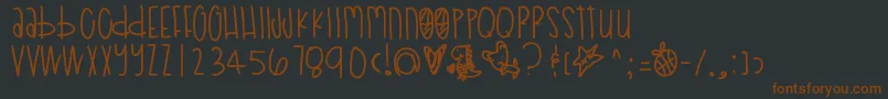 Poodledoodles Font – Brown Fonts on Black Background