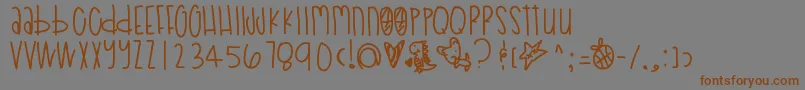 Poodledoodles Font – Brown Fonts on Gray Background