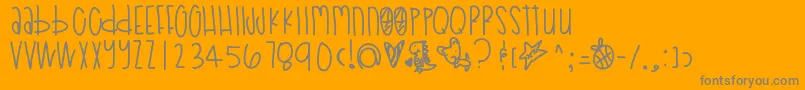 Poodledoodles Font – Gray Fonts on Orange Background