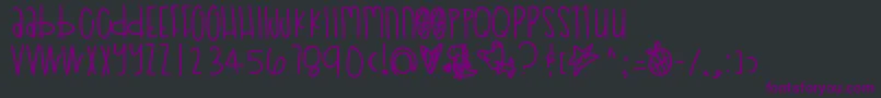 Poodledoodles Font – Purple Fonts on Black Background