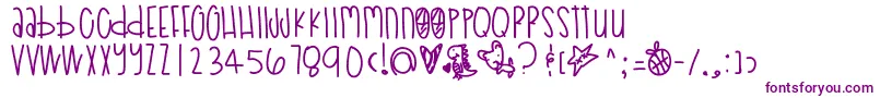 Poodledoodles Font – Purple Fonts on White Background