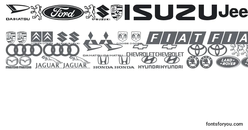 LogocarsbatsTfb-fontti – aakkoset, numerot, erikoismerkit