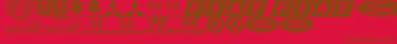 LogocarsbatsTfb Font – Brown Fonts on Red Background