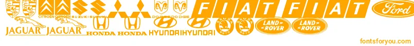 LogocarsbatsTfb Font – Orange Fonts on White Background