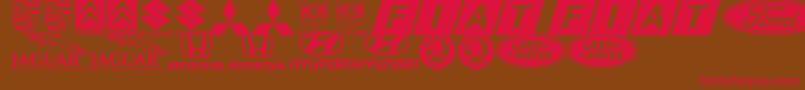LogocarsbatsTfb Font – Red Fonts on Brown Background