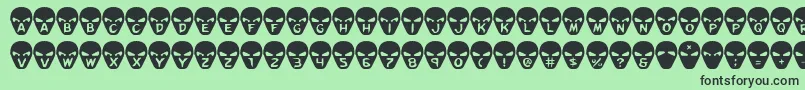 Goalie Font – Black Fonts on Green Background