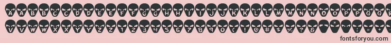 フォントGoalie – ピンクの背景に黒い文字