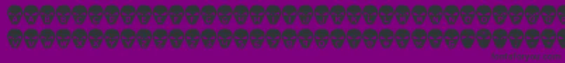 Goalie-Schriftart – Schwarze Schriften auf violettem Hintergrund