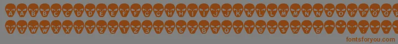 Goalie Font – Brown Fonts on Gray Background