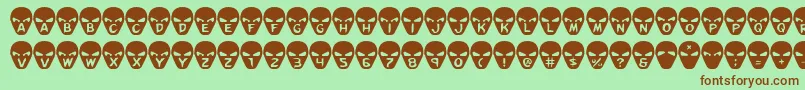 Goalie Font – Brown Fonts on Green Background