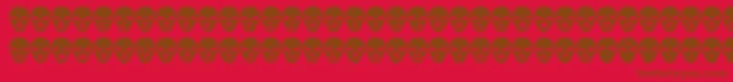Goalie Font – Brown Fonts on Red Background